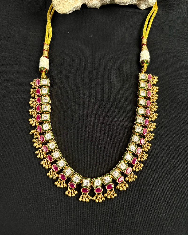 Reverse AD Ruby Signature Necklace