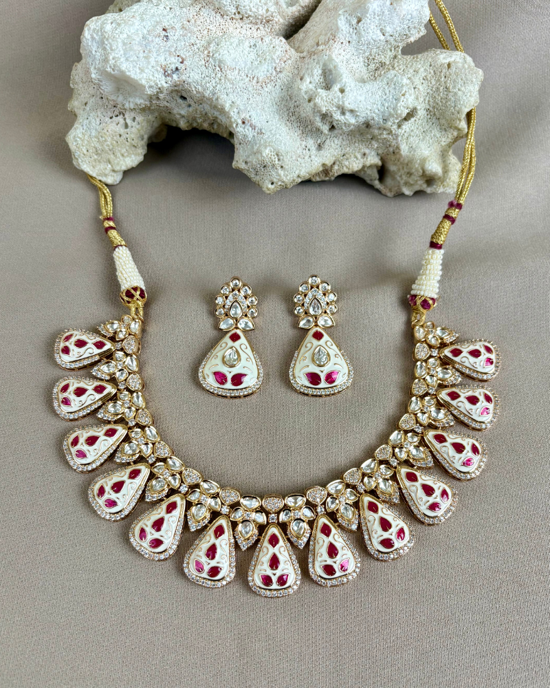 Gulnaar Meenakari Polki Necklace