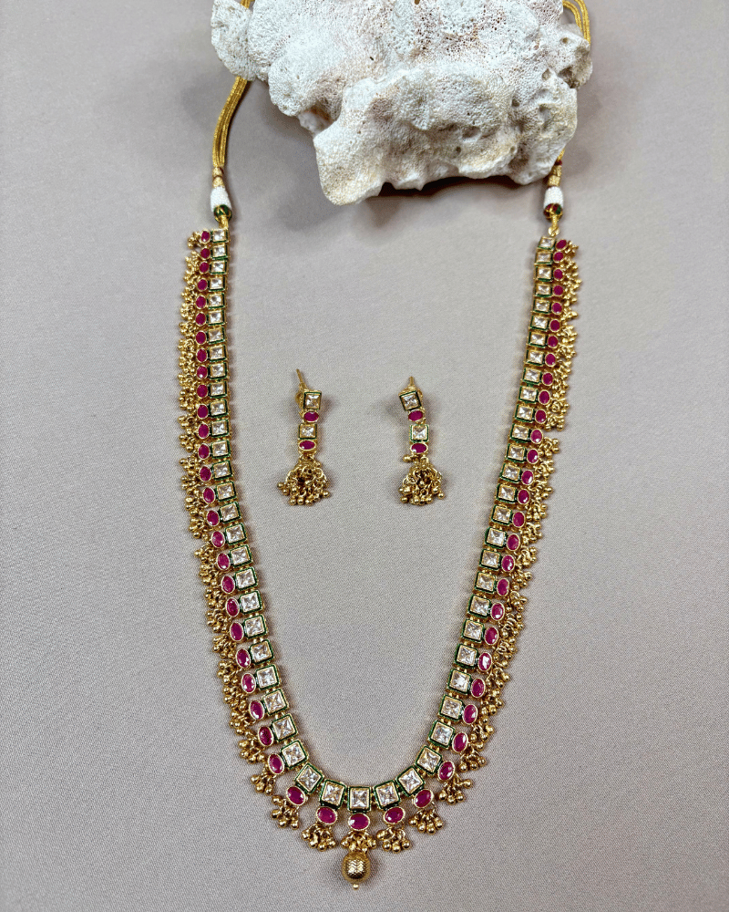 Reverse AD Long Necklace | Ruby