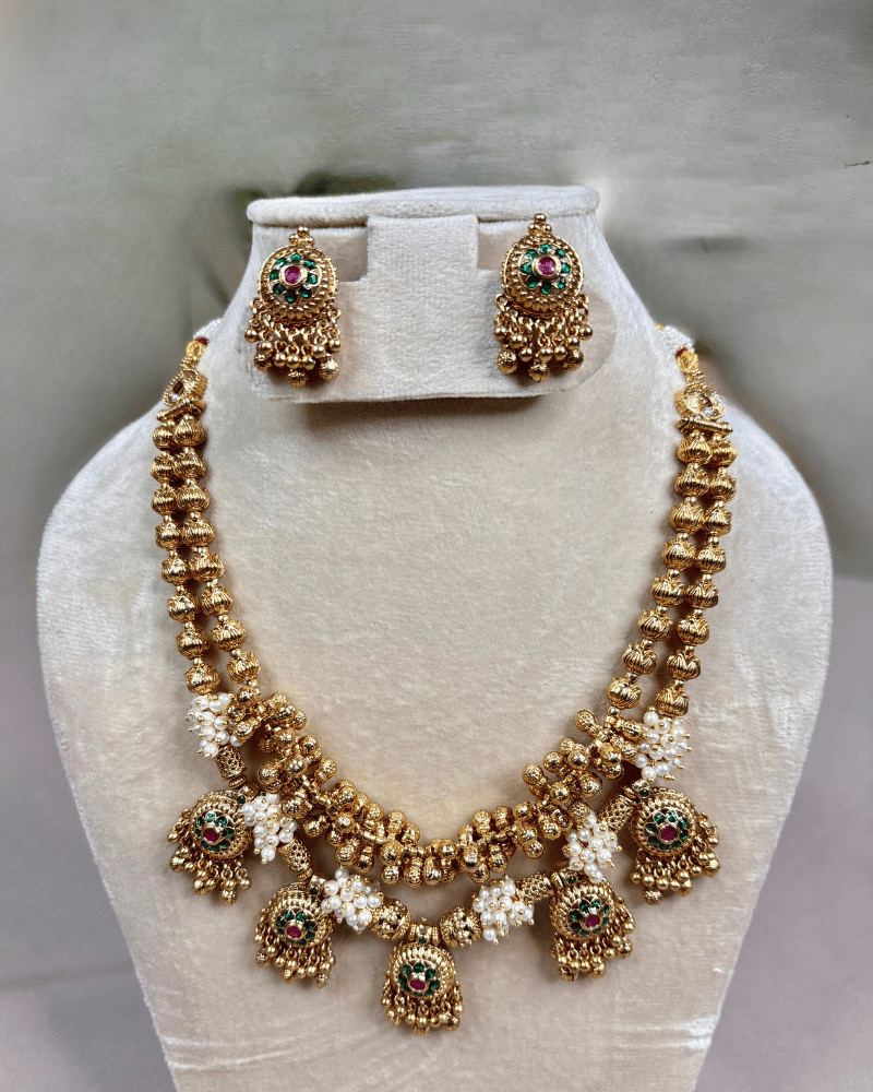 Padmavati Jhumki Haar | 18K Gold Plating