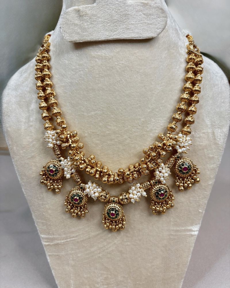 Padmavati Jhumki Haar | 18K Gold Plating