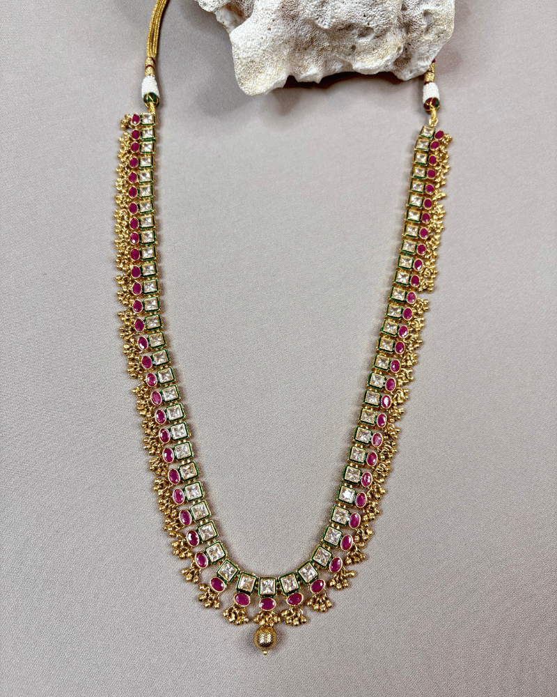 Reverse AD Long Necklace | Ruby