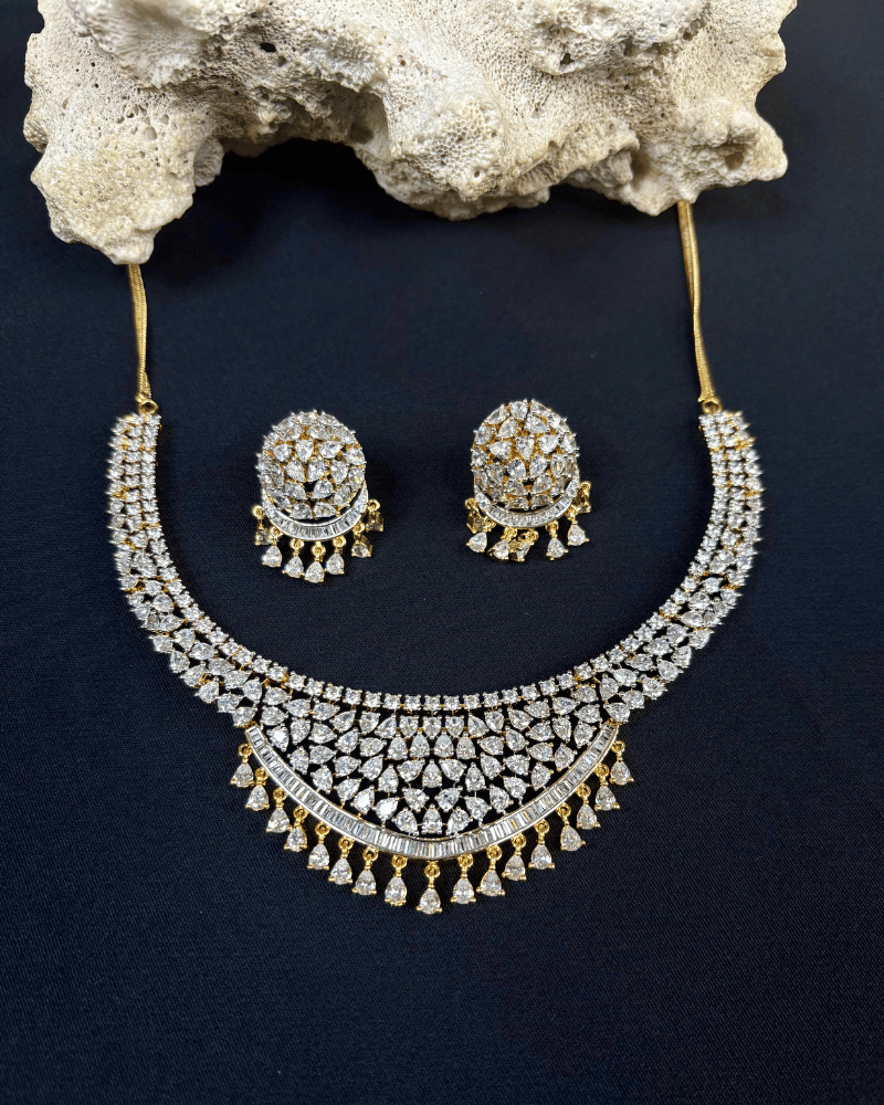 Queen Diamond Necklace | 18K Gold Plating