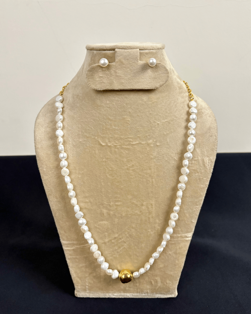 Gentle Gold Pearl Mala