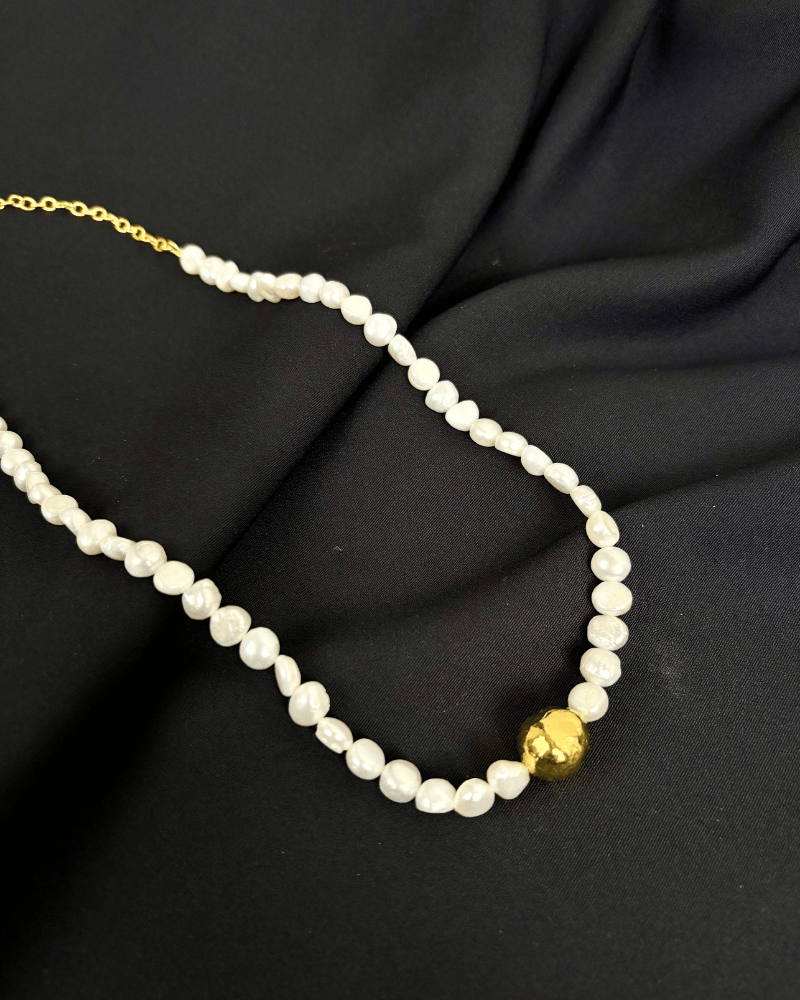 Gentle Gold Pearl Mala