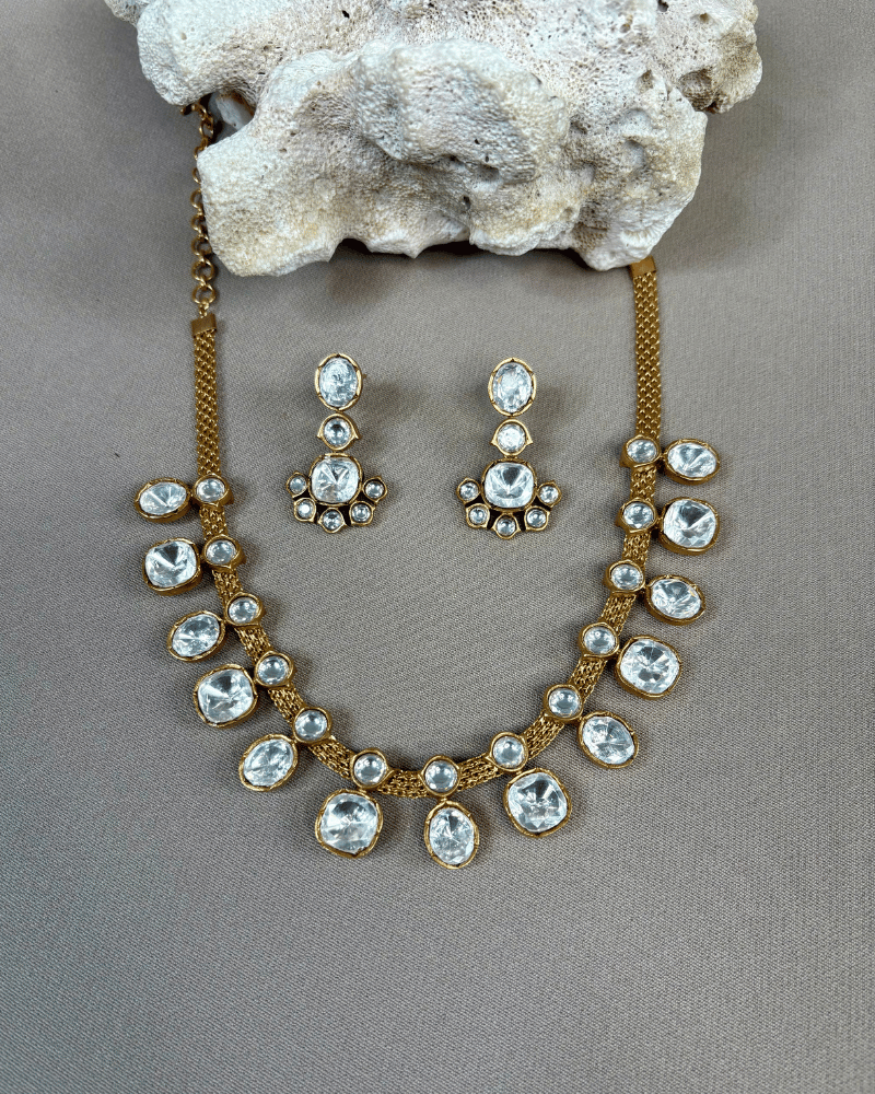 Raabta Polki Necklace | 18K Gold Plating
