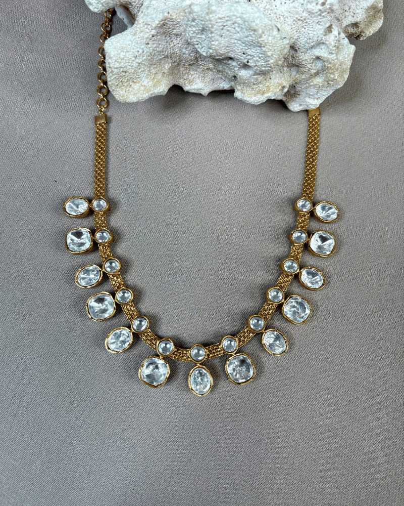 Raabta Polki Necklace | 18K Gold Plating