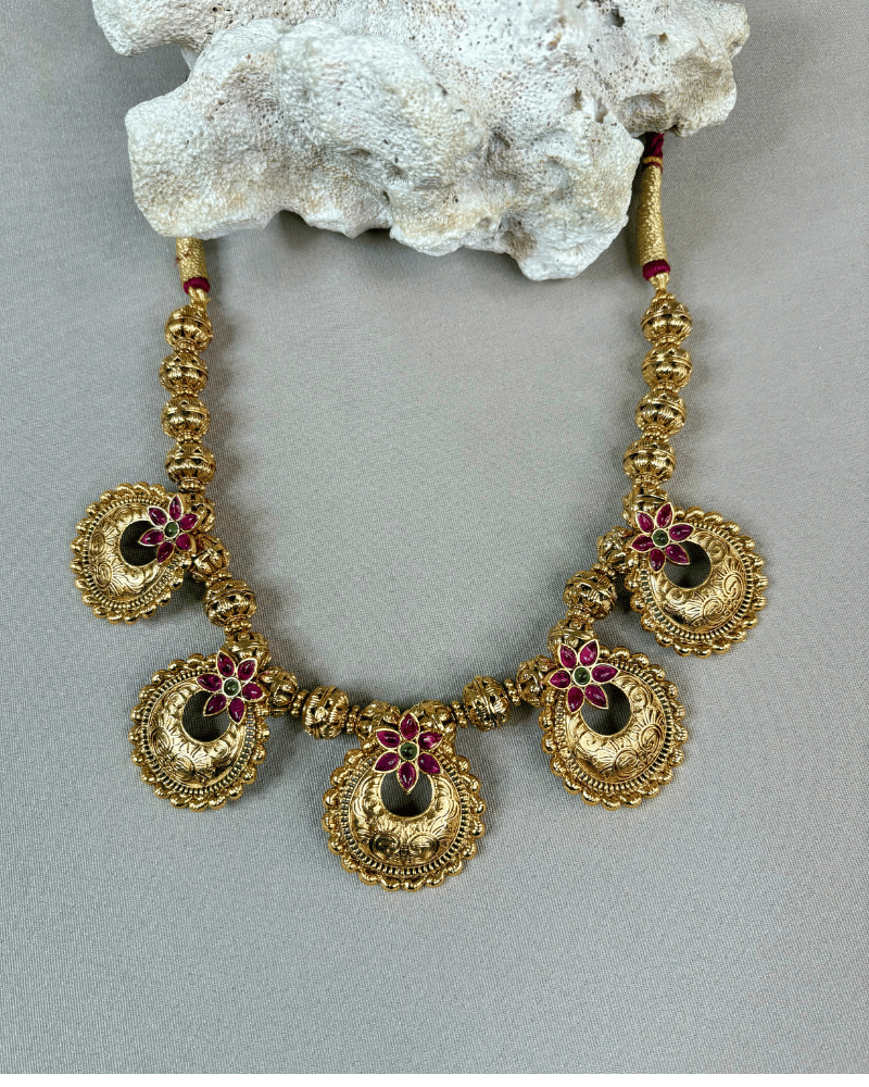 Rajsi Golden Necklace