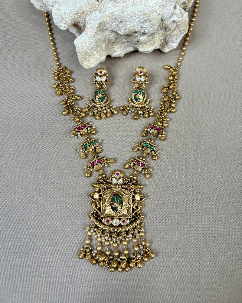 Mandira Antique Golden Haar | 18k Gold Plating