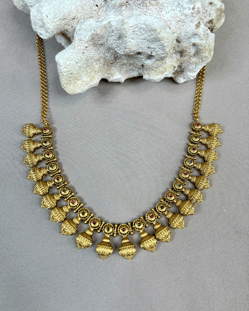 Shringarika Golden Drop Necklace | 18K Gold Plating
