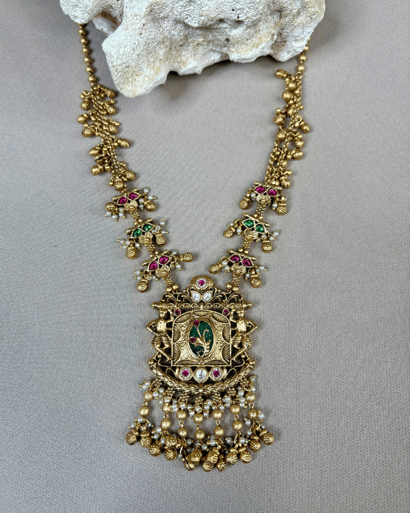 Mandira Antique Golden Haar | 18k Gold Plating