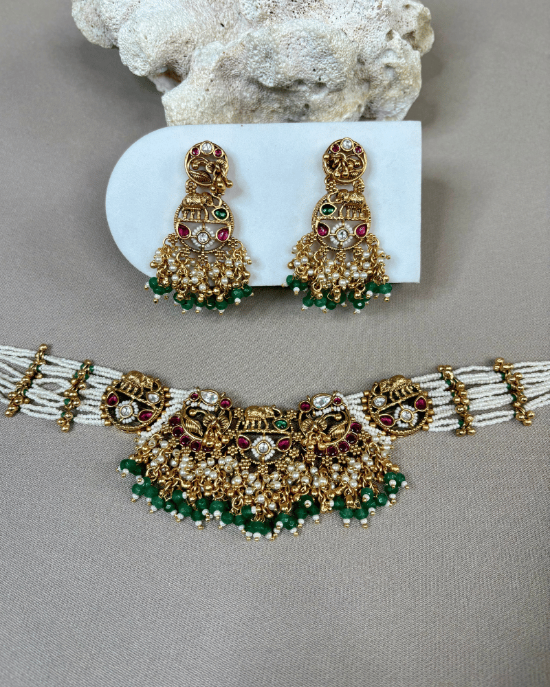 Sriharini Heritage Choker Set | 18K Gold Plating
