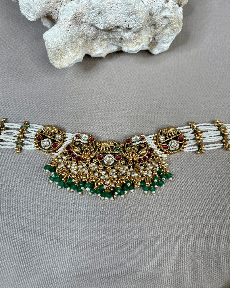 Sriharini Heritage Choker Set | 18K Gold Plating
