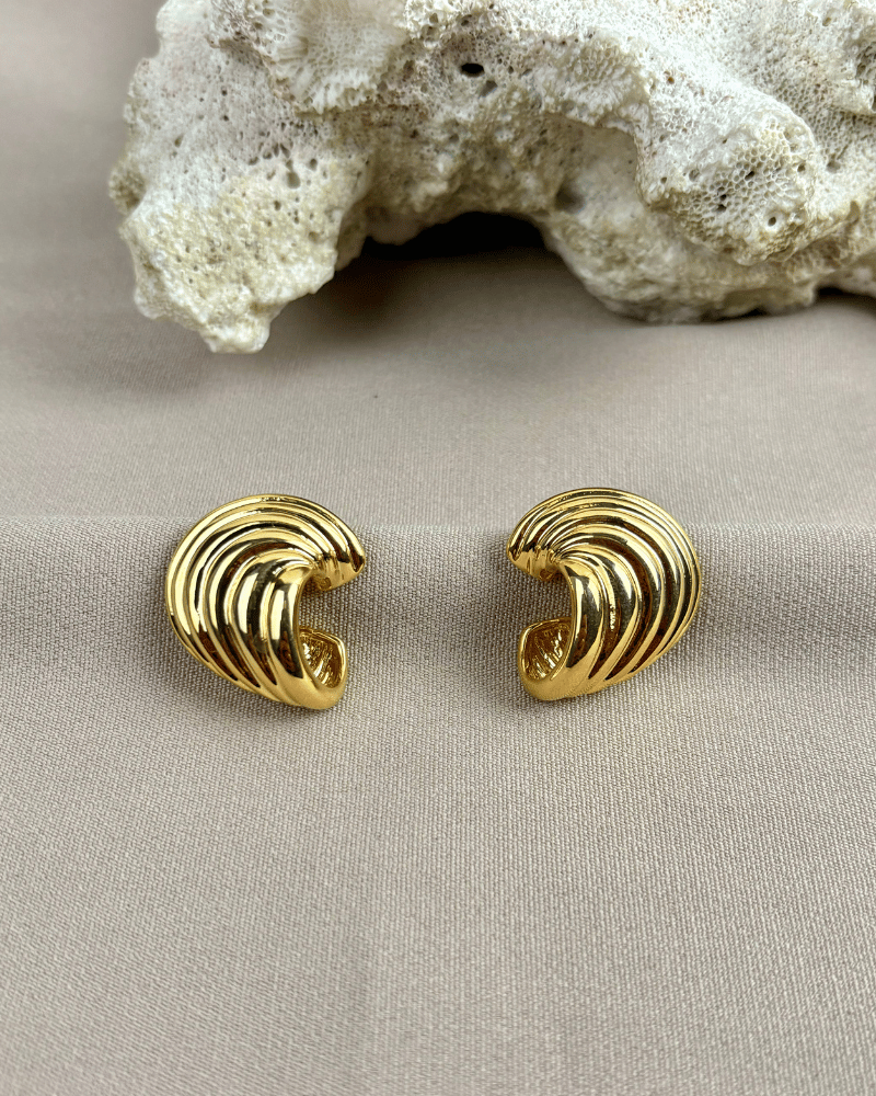 Golden Crest Earrings