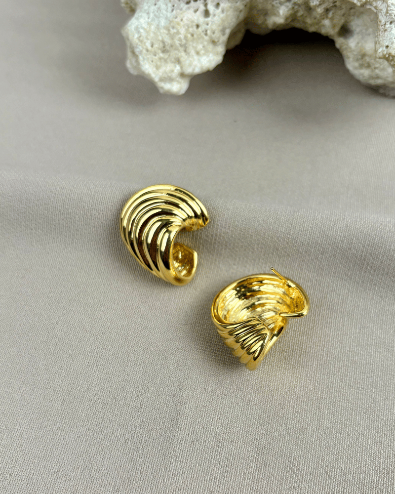 Golden Crest Earrings