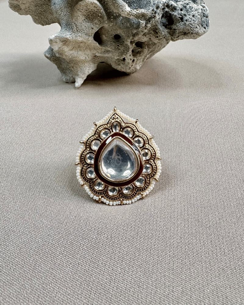 Maharani Polki Ring | Adjustable Size
