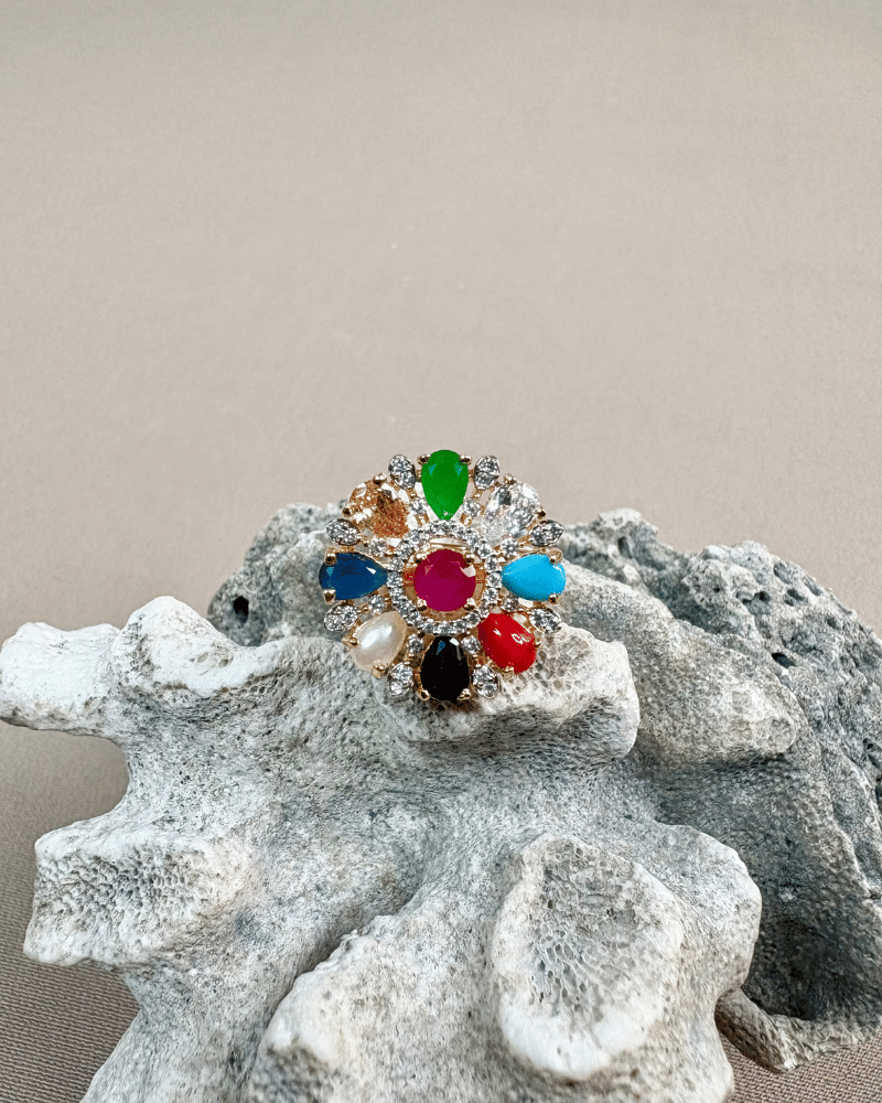 Navratna Royale Ring | Adjustable Size