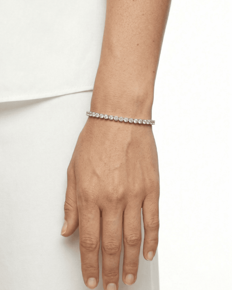 1.5 Pointer Tennis Bracelet | Rhodium Plaing