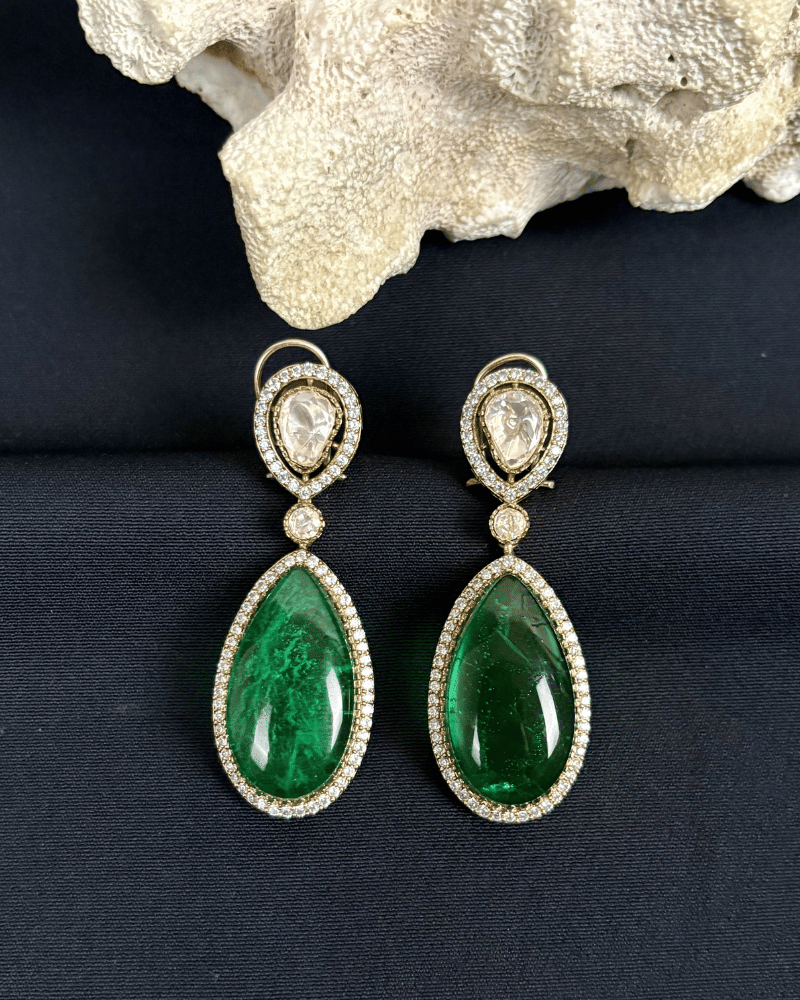 Emerald Doublet Danglers