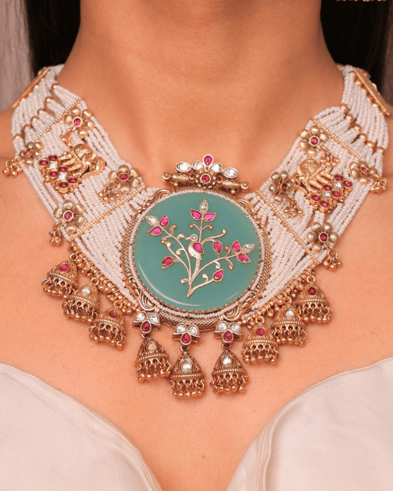 Gajraj Emerald Royale Meenakari Haar