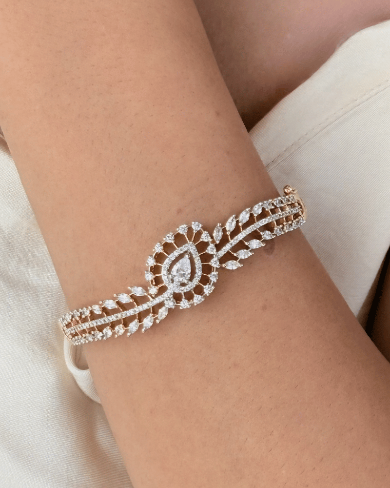 Liora Feather Diamond Bracelet | Openable