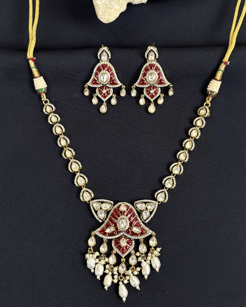 Leela Ruby Polki Necklace