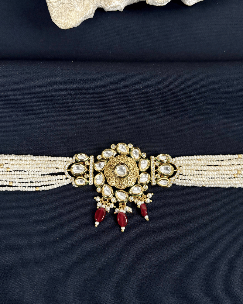 Mehek Kundan Choker With Ruby Drops | Mint Work