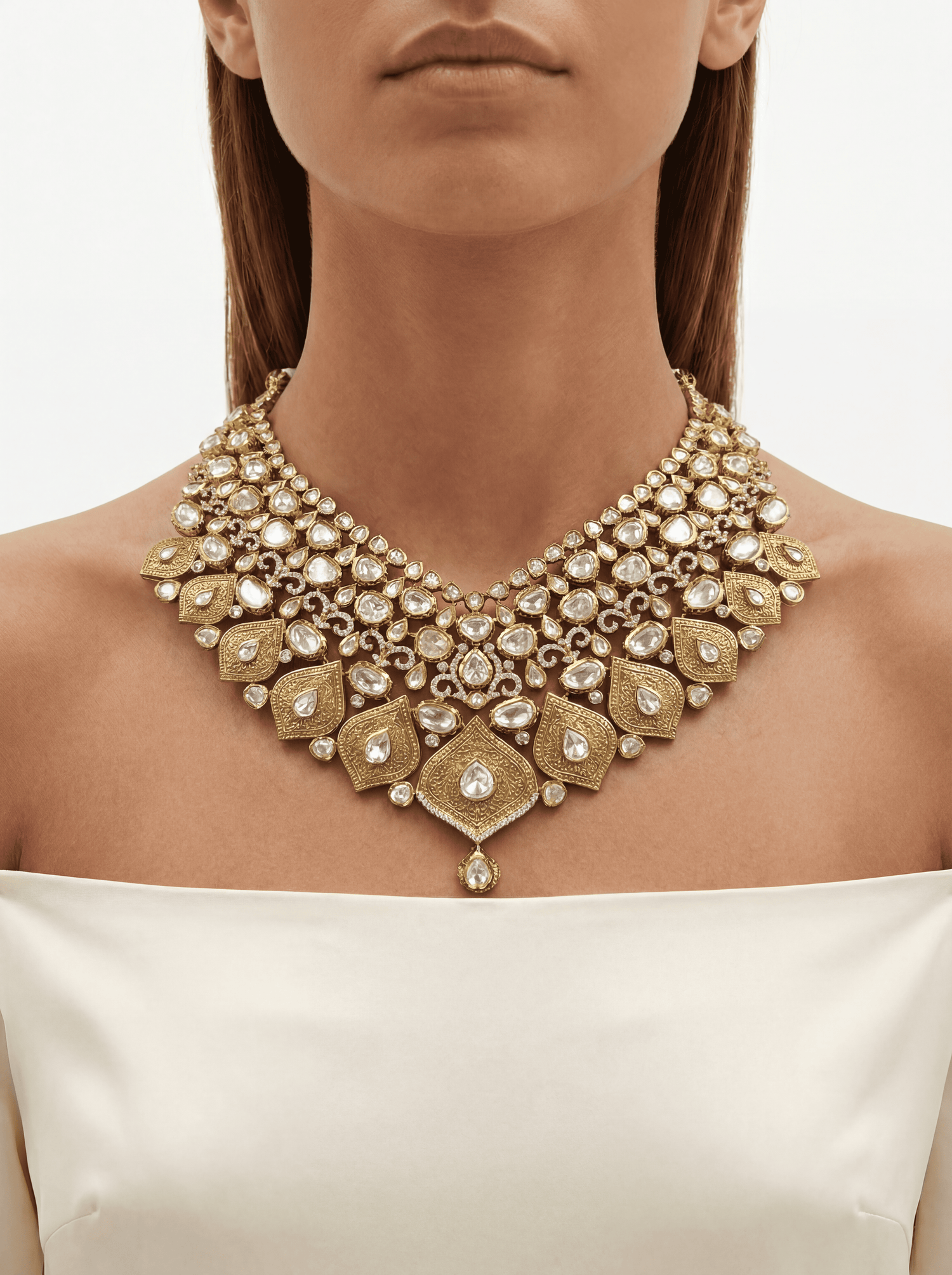 Maharani Vamika Haar | Mint Work | 18K Gold Plating