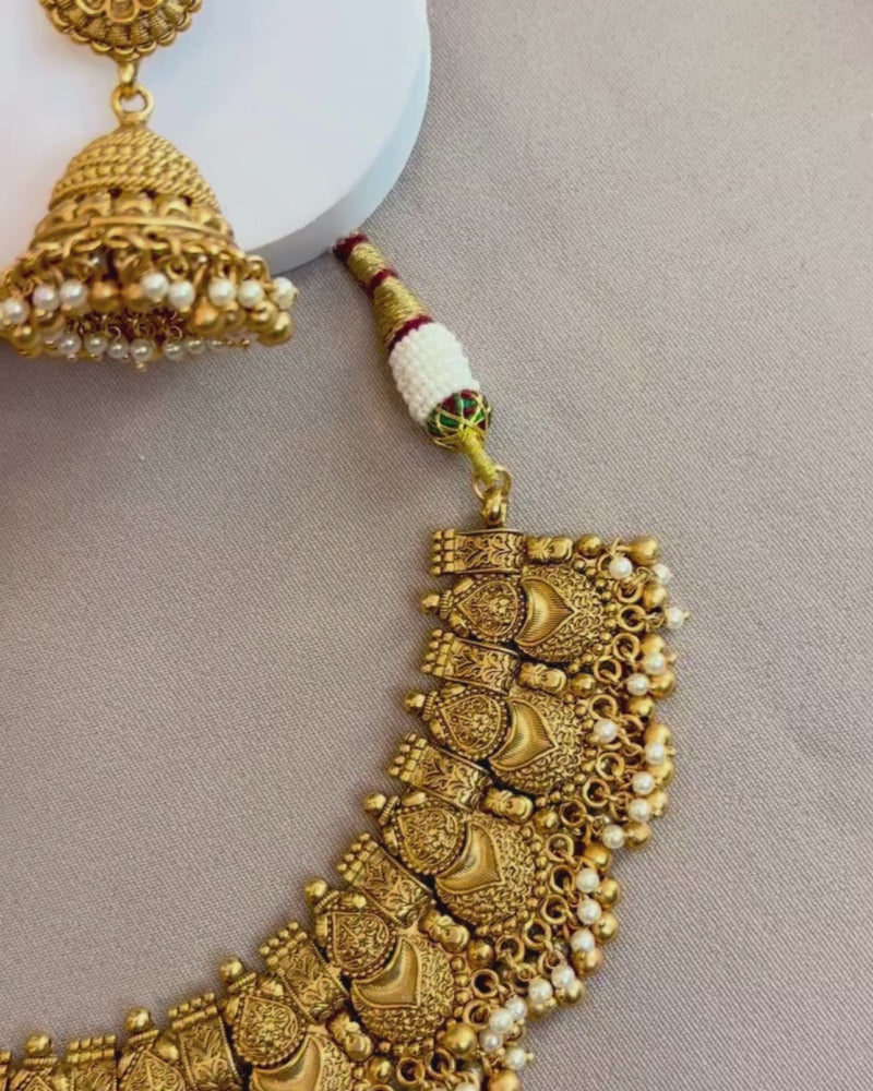 Rajarupa Golden Necklace Set